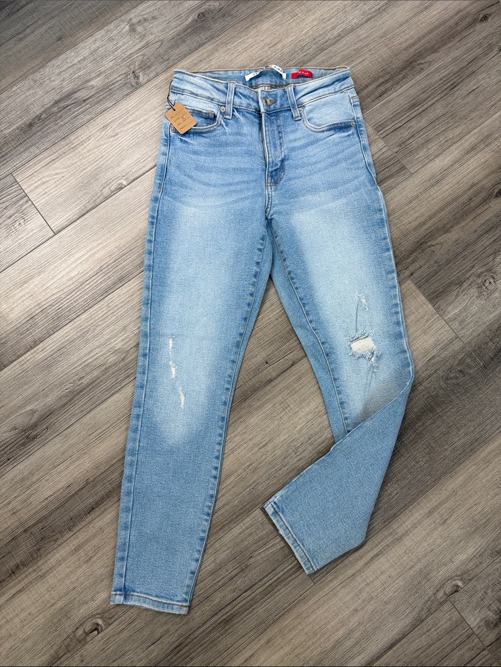 Celebrity Pink Light Wash Skinny Jeans